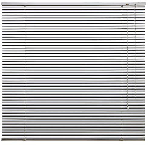 Aluminium Jalousie Alu Jalousette Klemmfix Fenster Tür Rollo ohne Bohren Lamellen Vorhang Weiß Silber Breite 40 bis 240 cm Länge 130 cm 160 cm 220 cm Metall Klemmhalter Sonnenschutz (200 x 160 cm)