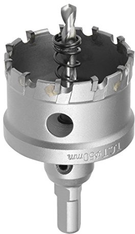 sourcingmap Carbide Hole Saw Drill Bit, 50mm Hole Cutter for Stainless Steel Alloy Cast Iron Copper Metal Sheet, with Limit Step
