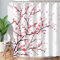LIVILAN Tenda da bagno con ganci in fiore di ciliegio con fiori rosa, tenda da doccia in tessuto Sakura, tenda da bagno decorativa per bagno lavabile in lavatrice, 182,9 cm x 183,9 cm