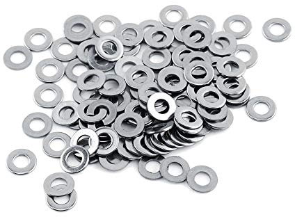 100 Stücke Edelstahl Flache Scheiben M3-M10 Metrische flache Unterlegscheiben Ring Assorted Set Repair Kit(M4*9 * 0.8)