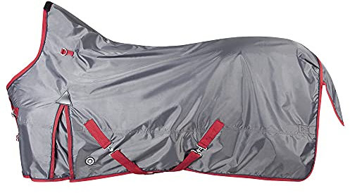 PFIFF 102832 Regendecke 'Highneck' mit Fleecefutter, grau-pink 115
