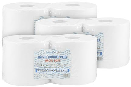 IMBALLAGGI 2000 - Rollos de Papel para Secado Industrial - 800 Tiras - Ideal para Uso alimentario y Compatible con dispensador - x Rollos