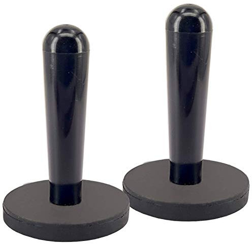 2x Neodym Magnete Gummiert Car Wrapping Magnet Werkzeug Folierung Scheibe Topfmagnet Gummi Runder Magnete mit Griff zum Auto Folieren [43mm - 12KG]