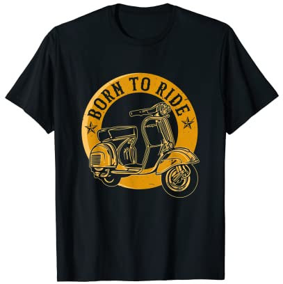 Born Mofa Ride Vintage Moped Mofa Bike Mopedfahrer Motorrad T-Shirt