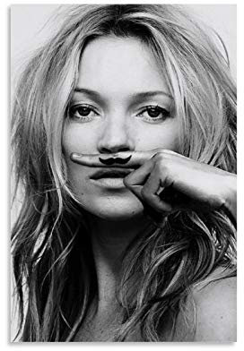 YANDING Kate Moss Model-Poster, britisches Supermodel-Kunstdruck, Leinwand-Kunstposter und Wandkunst, Bilddruck, modernes Familienschlafzimmer, Dekor-Poster, 30 x 45 cm