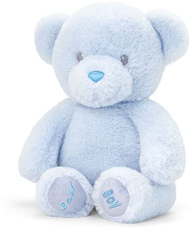 tachi Mittel großes Plüschtier Bärchen blau, Baby Kuscheltier 20 cm, Stofftier Teddy sitzend