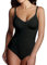 Lepel Body Contenitivo Liscio Senza Ferretto in Microfibra Elastico con Coppa C Preformata con Elegante Motivo Decorativo Dafne (4, NERO)