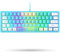 LexonElec K61-60% Mini Gaming Tastiera Colorata Blu E Bianco Meccanica Sentire Piccola RGB Retroilluminata Illuminata LED- Con USB Filo QWERTY Layout Ergonomico - Per PC MAC Laptop Ufficio Gamer