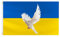 Ukrainische Nationalflagge, Ukraine-Flagge, Taubenfrieden, 90 x 150 cm, Ukraine-Flagge, Banner aus Polyester, ukrainische Friedensflaggen mit Messingösen