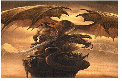 Tierpuzzles 1000 PCS Drachen Puzzles für Erwachsene Lernspiele für Heimdekoration, für Erwachsene Teenager Kinder