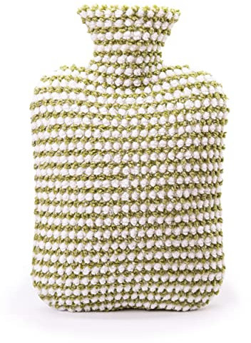 DICEVER Hot Water Bottle with Soft Cover, 2L Hot Water Bag for Menstrual Cramps, Neck and Shoulder Pain Relief, Hot and Cold Therapies, Hand Feet Warmer, Green