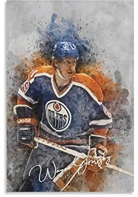 TSALF Kunstwerk Malerei Leinwanddrucke Kein Rahmen Wayne Gretzky, modernes Familien-Schlafzimmer, Dekor-Poster für Schlafzimmer und Wohnzimmer 60x90cm