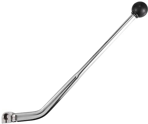 X AUTOHAUX 11mm Motorbike Hand Gear Lever Shifter Handle 135 Degree Silver Tone