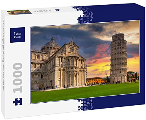 Lais Puzzle Kathedrale und der Schiefe Turm von Pisa bei Sonnenuntergang, Italiens größtes Wahrzeichen 1000 Teile