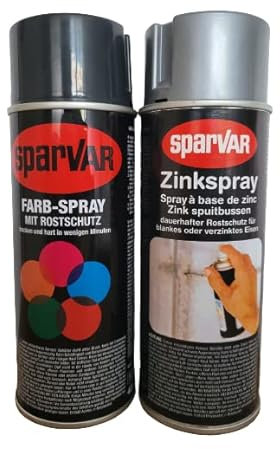 auf-mass24 Zinkspray und Farbspray Anthrazit oder Moosgrün - Reparatur-Set je 400ml Zaunspray (RAL7016 Anthrazit)