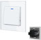 BSEED Interrupteur Va et Vient avec voyant LED,Interrupteur encastrable avec des Griffes,10A 1 Gang 3 Voie Interrupteur à bascule,Interrupteur Mural encastré pour salon, bureau, cuisine-Blanc