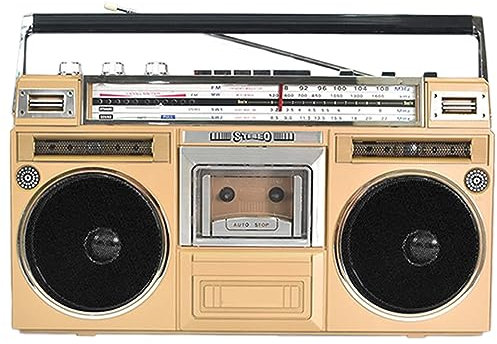 Portable Retro Boombox with CD and Cassette Player, DAB Radio, USB Recording, and Bluetooth Receiver - Perfect for Family Gathering and Travel