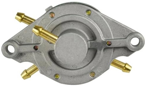 Moto Pompes À Essence pour Mikuni DF52-176 42-5310 Pompe À Essence Systèmes À Double Carburateur Débit 35 L/h Motoneige Double Sortie Support Rond Pompe À Essence Fuel Pump