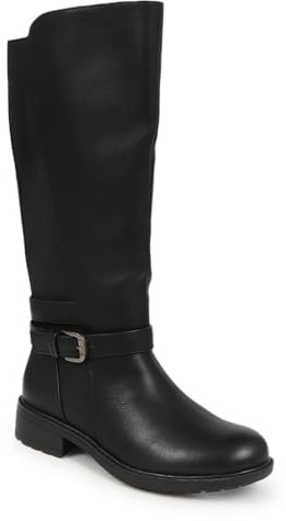 Pavers Wide Calf-Fitting Long Boots - Black Size 4