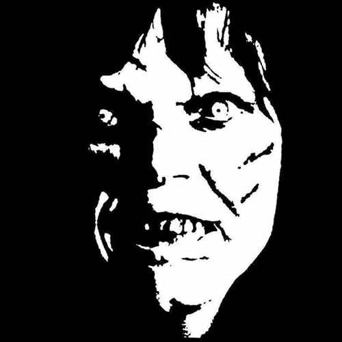 Rakelfix Gesicht Horror Exorzist Aufkleber Größe&Farbe ANPASSBAR Sticker Autoaufkleber Lack Scheibe Wand