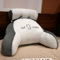 LANPEW Reading Pillow,rückenkissen mit armlehnen,lesekissen für Bett,bettsessel Rückenlehnenkissen Rückenstütze,Kissengeschenke für Lesen,Arbeiten,und Spielen (Bohnensamt grau, 70 * 50cm)