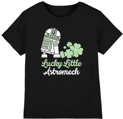Star Wars Boy's St Patrick's Day Lucky Astromech Unisex Kids T Shirt