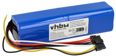 vhbw Akku kompatibel mit Cecotec Conga 6090, 7090, 5090, 5490 Saugroboter (5200 mAh, 14,8 V, Li-Ion)