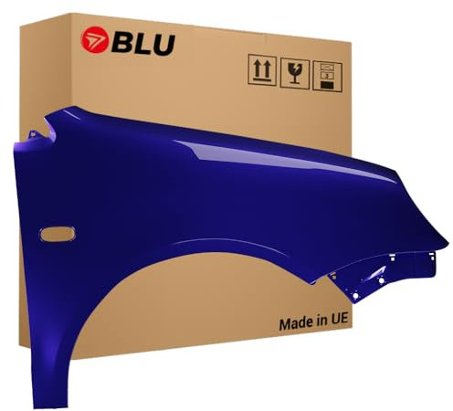 BLU Kotflügel Passend für Volkswagen Polo 9N IV 4 LB5N Rechts Blau | 2001-2005 | Vorderseite Vorne | Lackiert | Einbaufertig