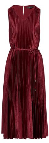 Comma Plissee-Kleid aus Viskose mit Gürtel
