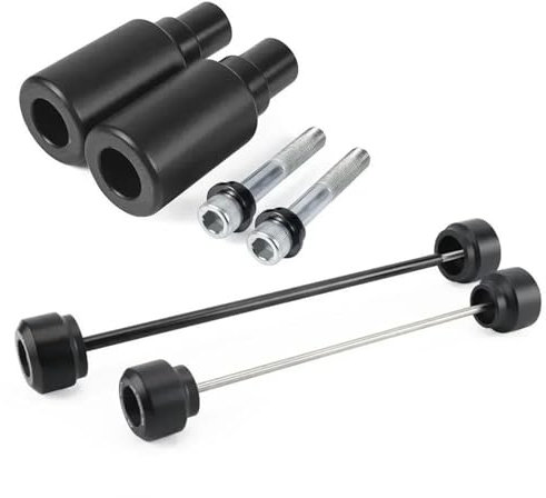 EQJSHL Motorrad Vorne Hinten Rad Achse Crash Sliders Protector Für Y&amaha MT-07 FZ-07 MT07 FZ07 FZ MT 07 2014-2025 Rahmen Slider Fallen Protector Sturzschutz Sturzpads(Satz B)