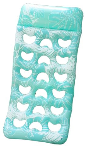 Aufblasbares Schwimmgerät Für Pool - Aufblasbare Schwimminsel Mit Integrierter Kopfstütze,Schwimmreifen Mit Tropenblatt-Design Für, Gartenpartys, Reisen Und Schwimmbad