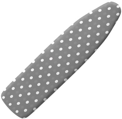 Grey Ironing Board Cover Polka Dot Standard Size Ironing Board Cover with Elastic Edge for Snug and Secure Fit Not Included Pad