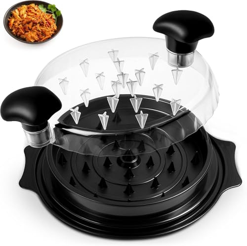Chicken Shredder,Meat Shredder with Anti-Slip Base Ergonomic Grip for Pork | Chicken Shredder Tool Twister for Pulled Pork Beef Potatoes Vegetables(Black)