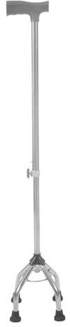 Rutschfester Vierfach-gehstock für Senioren, Höhenverstellbar | Aluminiumlegierung, Ergonomischer Griff, Leicht und Stabil für Alltag