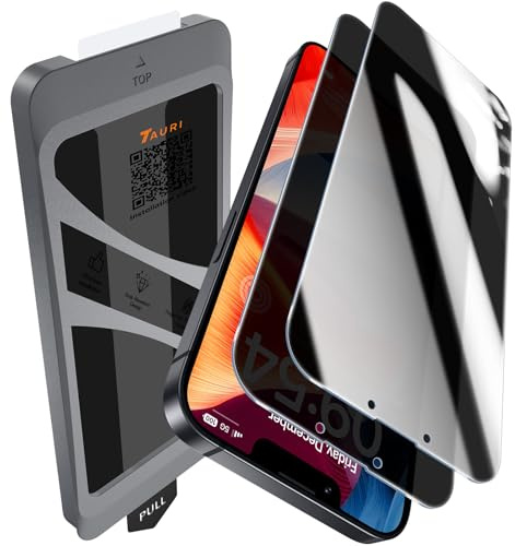 TAURI für iPhone 13 Pro Sichtschutz 6,1 Zoll - 2 Stück
