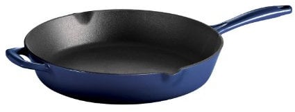 Tramontina Enameled Cast Iron Skillet, 12-Inch, Gradated Cobalt