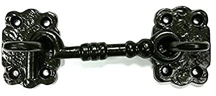 Merriway® BH01580 Cabin Eye Hooks, 100mm (4 inch) - Black Antique
