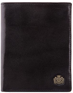 WITTCHEN Geldbörse aus Rindsleder | Kollektion: Arizona | aus hochwertigen Materialien | elegant und klassisch | Schwarz | 11x13 cm