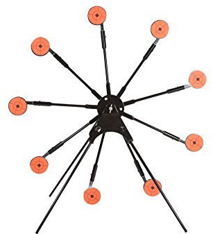HHH Jagd Reflex Spinnen Riesenrad Self Reset Schießen Ziele Freistehend Schießstand Set Luftgewehr Rifle Luftgewehr Jagen Schiessen Übung - 9 Zielscheiben Reflex Spinnen Gallery