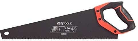 Scie Égoine Travaux de Precision 450mm, 3 Angles de Coupe 9Tpi, Poignée Bi-Mat.