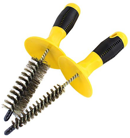 HAUTMEC 2pc Professional Stainless Steel Wire Tube Cleaning Brush, Plumbing and Mechanical Wire Brush Cleaning Tool HT0022-WB
