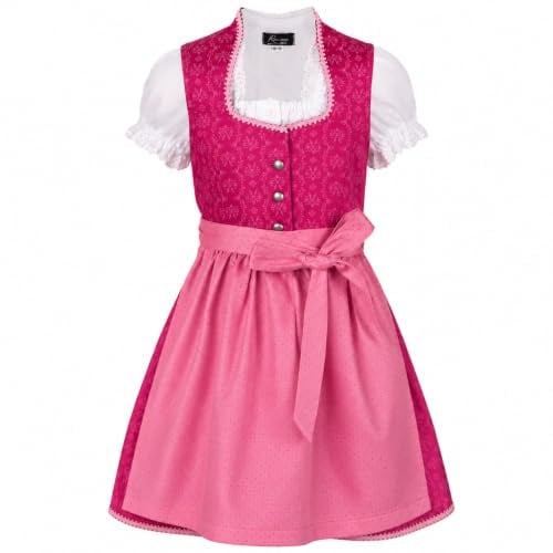 Ramona Lippert® - Costume tradizionale per costume tradizionale bavarese, 3 pezzi, colore: rosa