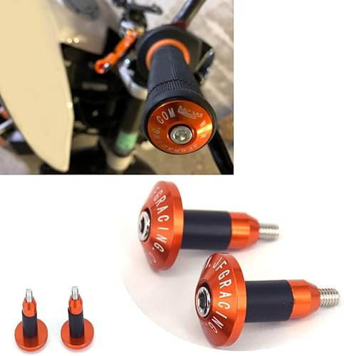 FastPro Motorrad Bar Ends Slider Cap Plug Lenkergriffe CNC Billet Aluminium Universal 22mm 7/8 '' für EXC SX SXF XCF XCW Orange