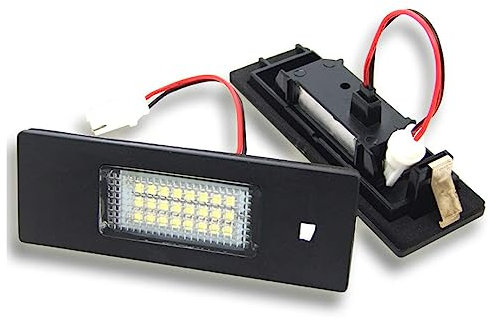 VIGORFLYRUN PARTS LTD 2pcs Car Led License Plate Light Tail Light for E81 E87 E63 E64 E89 Z4 F20 F21 DXY88, No Error 24 Leds Canbus Auto Light