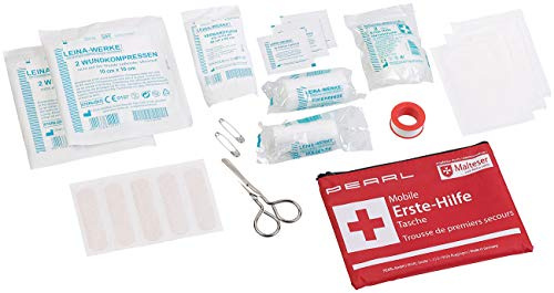 PEARL Erste Hilfe Set: Mobile Erste-Hilfe-Tasche, wasserabweisend, 24-teilig (Verbandstasche, Notfall-Kit, Koffer)