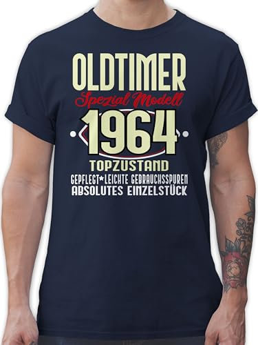 T-Shirt Herren - 60. Geburtstag - Sechzigster I Oldtimer Spezial Modell 1965 - XL - Navy Blau - Geschenke für männer über 60 Tshirt zum 60.Geburtstag 60-Geburtstag 1963 Shirts Mann