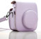 HelloHelio Vintage Protective Case for Fujifilm Instax Mini 11 Instant Camera, Bag with Pocket and Removable Shoulder Strap - Lilac Purple