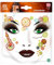 Widmann - Gesicht-Sticker Glitter, Aufkleber für Gesicht und Körper, Glitzer-Sticker, Gesichts Tattoo, Aufkleber, Make-Up, Schminke, Karneval, Halloween, Mottoparty