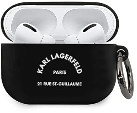Karl Lagerfeld KLACAPSILRSGBK Abdeckung für AirPods Pro schwarz Silicone RSG