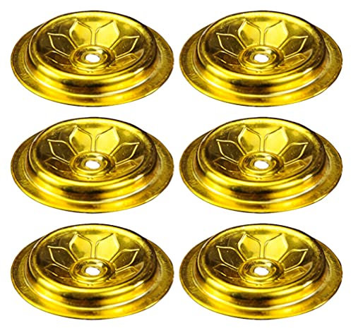Tomaibaby 6Pcs Schwimm Dochte Metall Öl Schwimm Dochte Disc Halter Buddhistischen Lieferungen für Öl Tassen